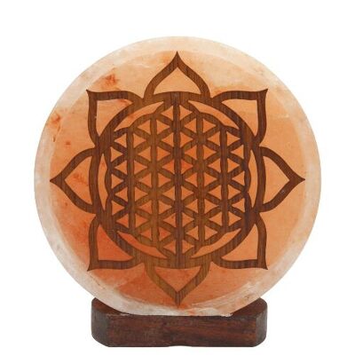 Himalayan Salt Lamp Flower of Life Mandala 5 kg