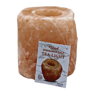 Portavelas de sal del Himalaya naranja sin caja