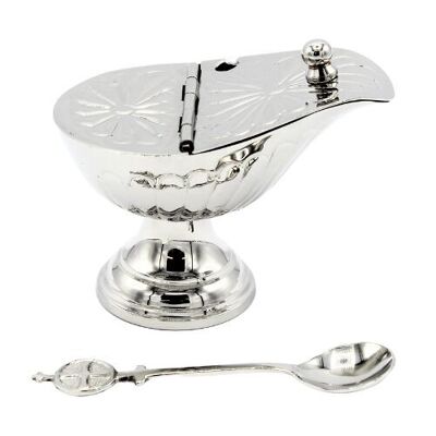 Incense Boat and Spoon Nickel ( 12 cm )