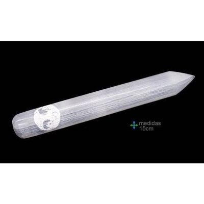 Bacchetta da massaggio Selenite Albero della Vita 15cm