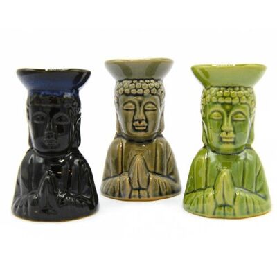 Quemador de aroma Buda meditador 7.5X7X12CM Juego de 6 piezas