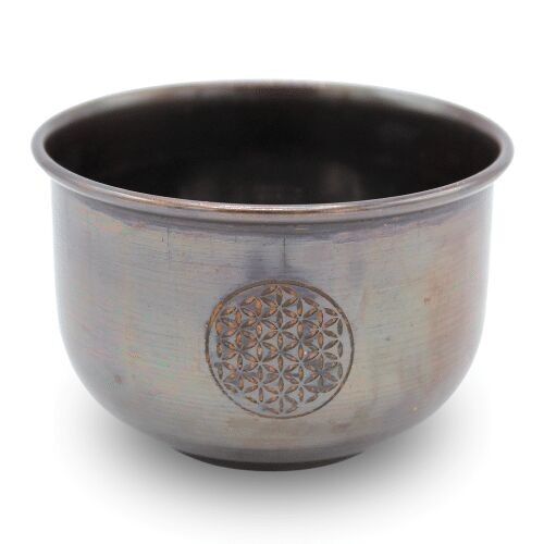 Ciotola per offerte Fiore della vita con sabbia