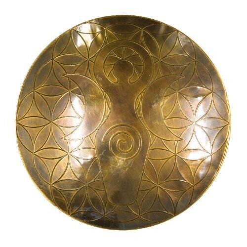 Piatto delle offerte Fiore della vita, spirale e mezzaluna