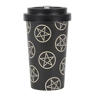 Tasse de voyage écologique en bambou Pentagram