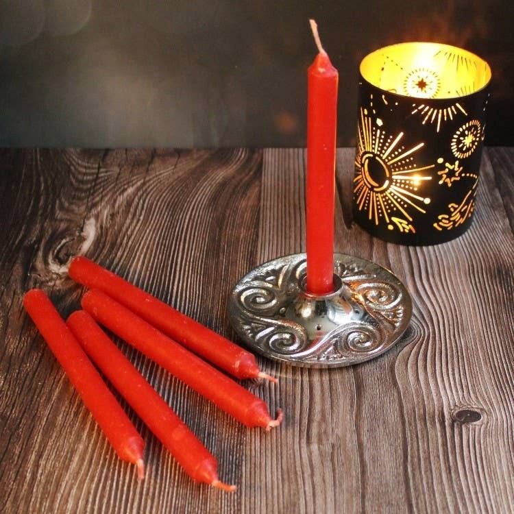 Candela rituale rossa 15 cm (5 pezzi)
