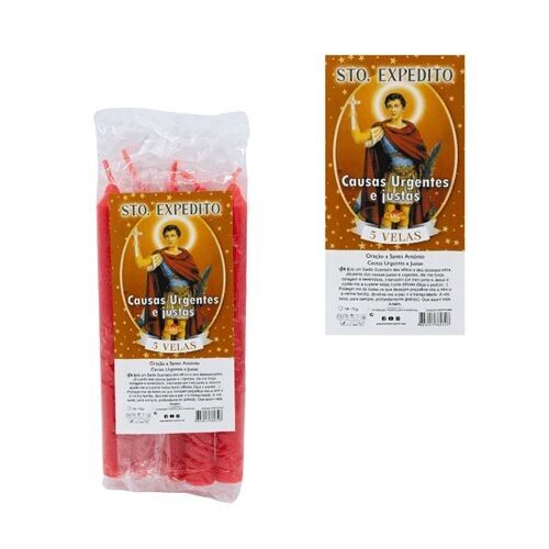 Rituale di San Cristoforo - Rosso 15x1.5 cm (5 candele)