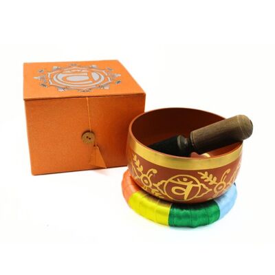 Ciotola tibetana per chakra sacrale arancione - 5 pollici