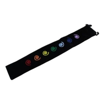 Bolsa de terciopelo 11x1.75" – Diseño en espiral de los 7 chakras