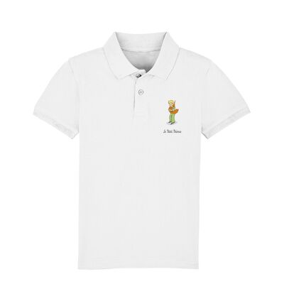 White polo shirt "The Hug Heart" -baby