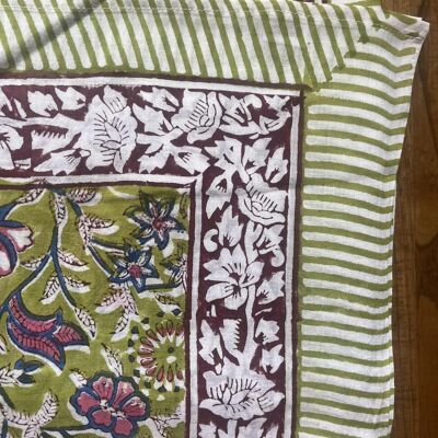 Foulard, Paréo Block Print, 100% Coton (100x180cm) - ET117