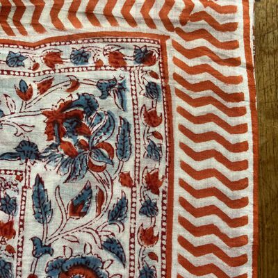 Foulard, Paréo Block Print, 100% Coton (100x180cm) - ET118