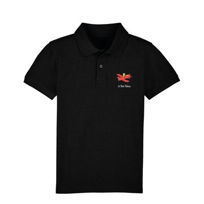 Black "The Aviator Heart" polo shirt