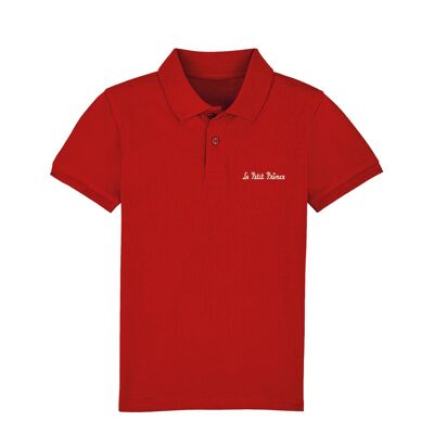Red polo shirt "Le Petit Prince typo"