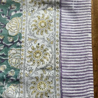 Scarf, Pareo Block Print, 100% Cotton (100x180cm) - ET122