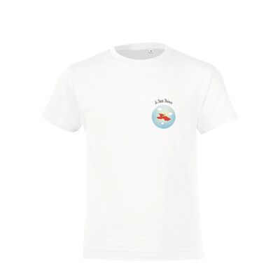 White T-shirt "The Little Prince in the Clouds Heart"