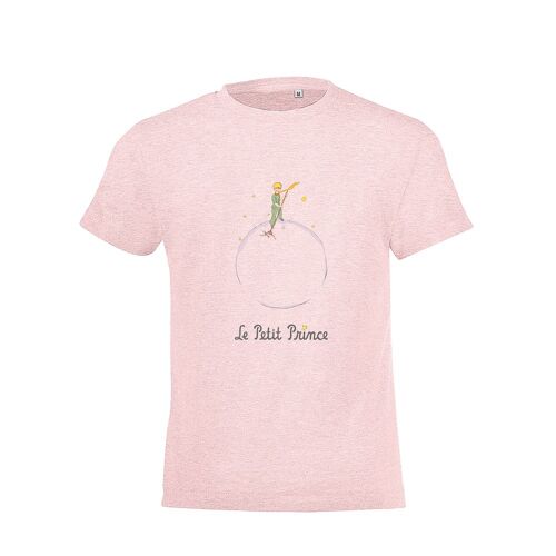 T-shirt Rose " Le Petit Prince jardine sur la Lune "