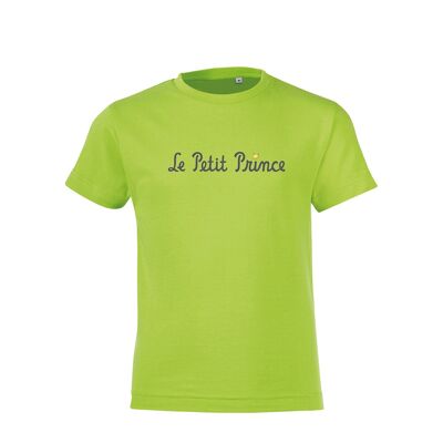 Camiseta verde botella "Le Petit Prince typo"