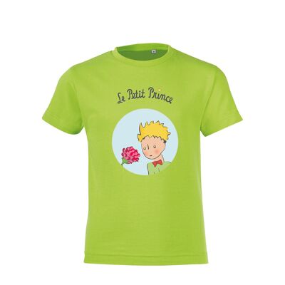 Blaues Flaschengrünes T-Shirt "Der kleine Prinz und die Bubble Rose"