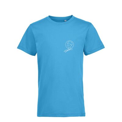 Himmelblaues T-Shirt "Der kleine Prinz monochrome HERZ"
