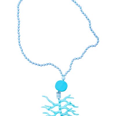 COLLANA AZZURRO STROPICCIATO FATTO A MANO IN ITALIA