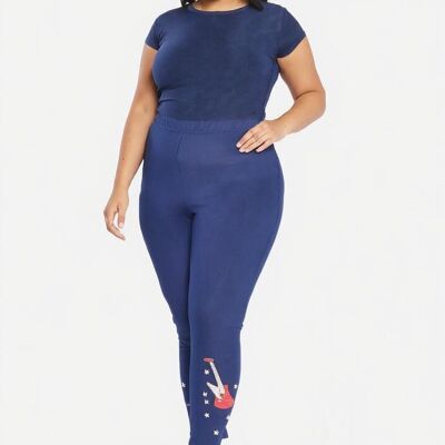 Legging grande taille motif guitare (B155)