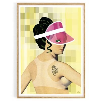 Manifesto pop art di Odalia 2.Dimensioni: 0 - 40X60 cm. Prodotto al 100% in Francia. Reinterpretazione de La grande Odalisca di Ingres. Stampa opaca e vellutata.