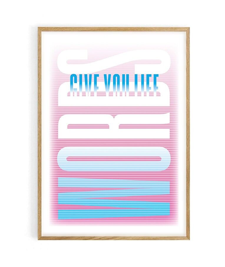 Serie de carteles mantra tipográficos Palabras 2 Las palabras te dan vida. 50X70 cm. 100% fabricado en Francia localmente.