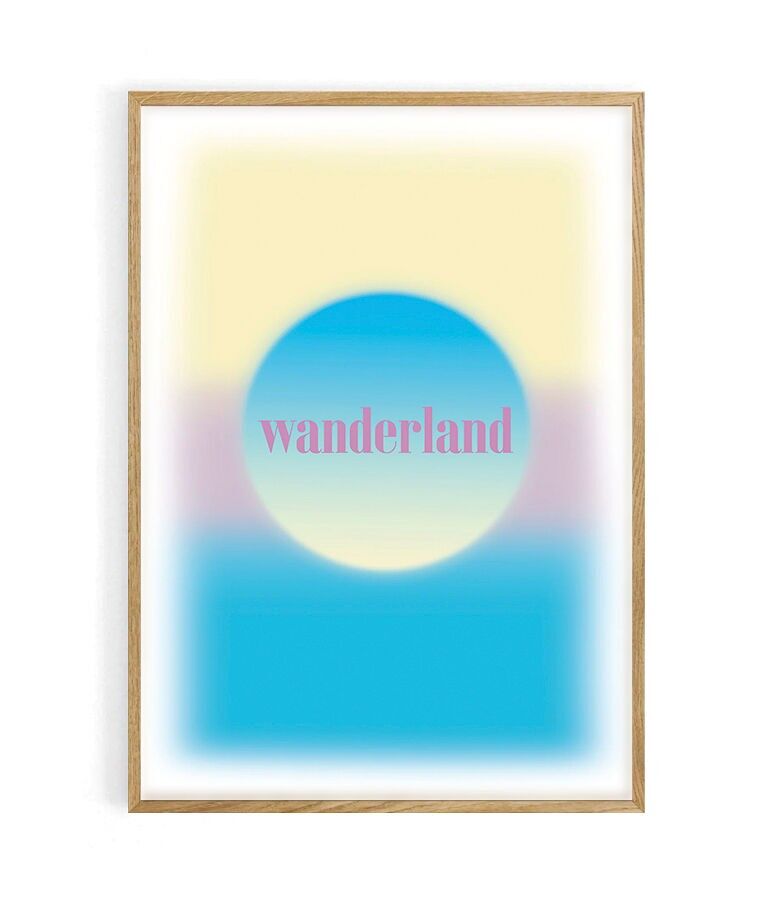 Afiche con mantra tipográfico de Wanderland. 50X70 cm. 100% fabricado en Francia localmente.