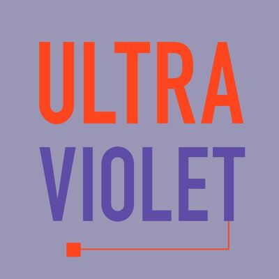Affiche typo 2 couleurs fluo. Ultra Violet. 50X 70 cm. 100% made in France en local.