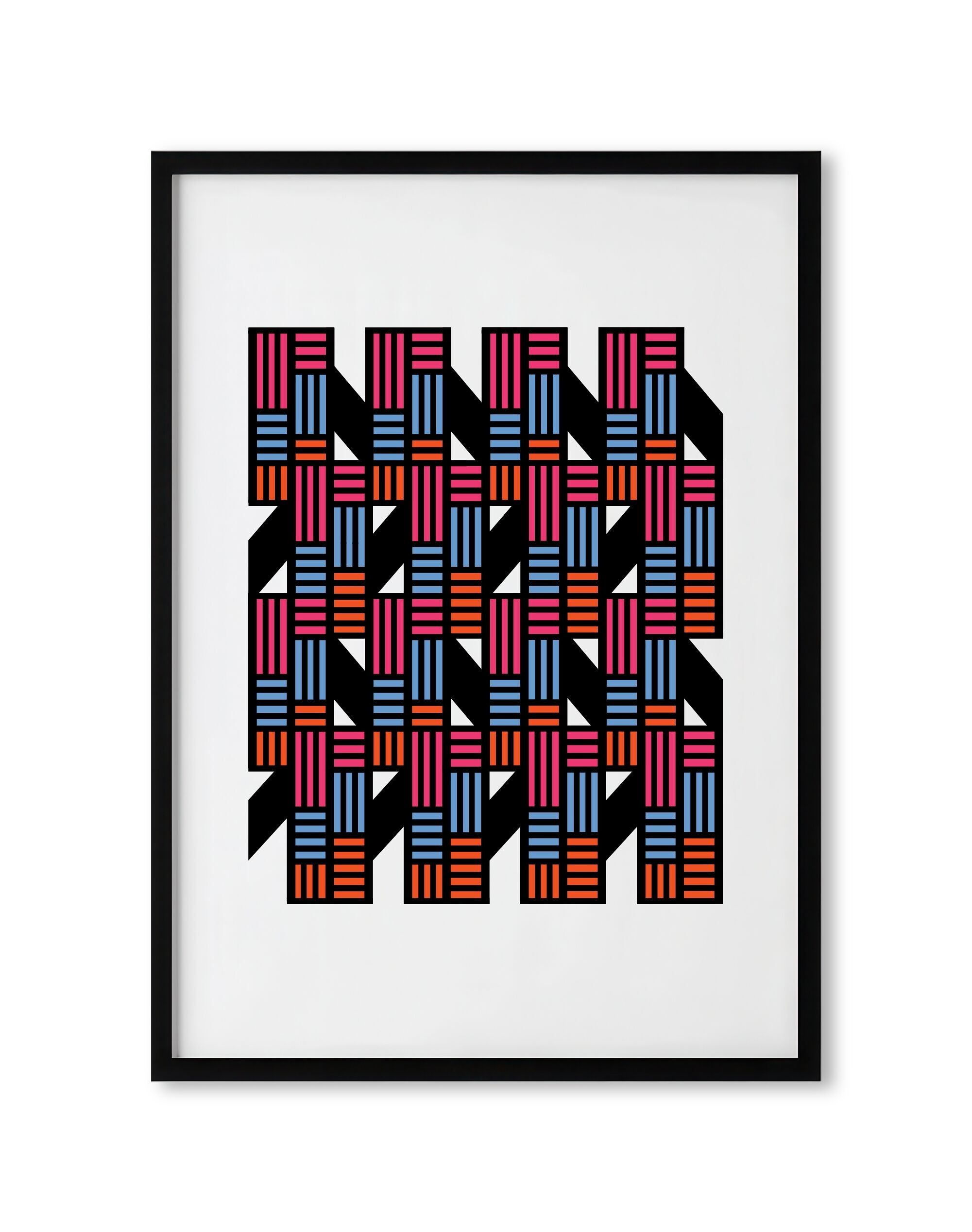 Rechtecke & Linien 2 - Geometrische, abstrakte Wandkunst / Giclée-Kunstdruck - Größe A3 & A2