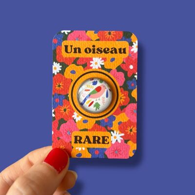 Pin de pájaro multicolor