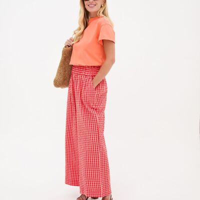 Culottes a gamba larga Ria Gingham