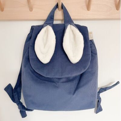 Sac à dos lapinou velours marine
