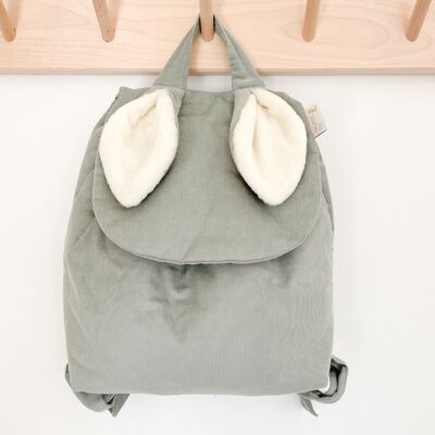 Sac à dos lapinou velours kaki