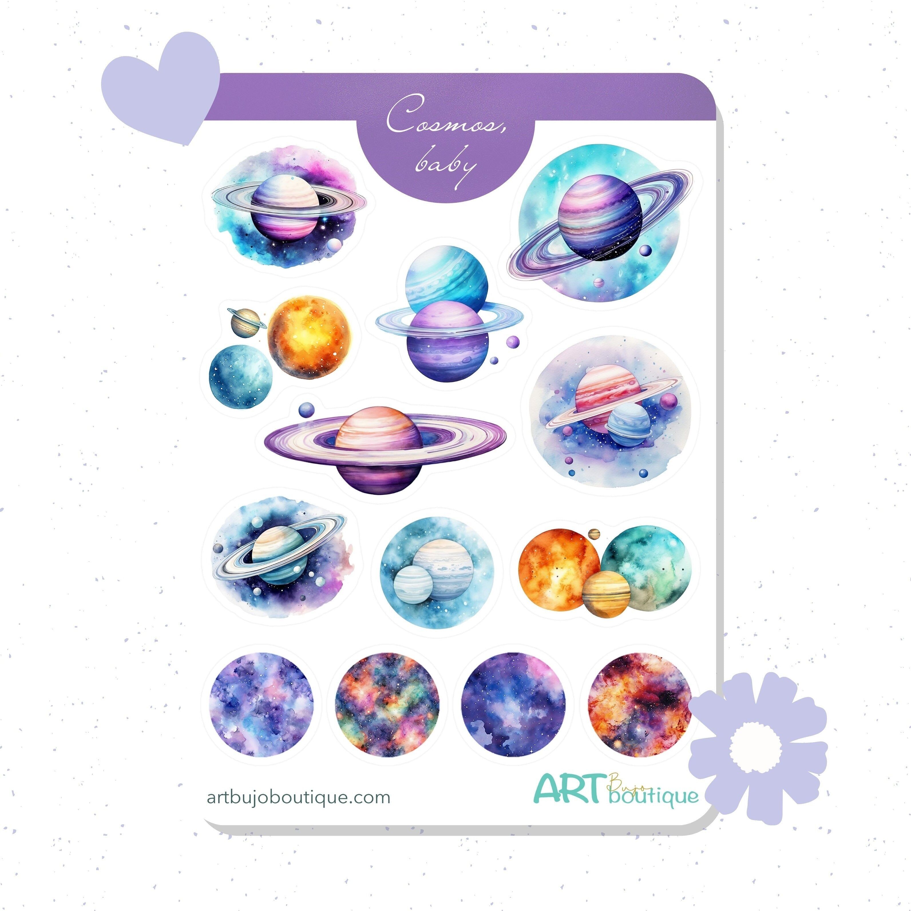 Weltraum- und Planeten-Aufkleberbogen