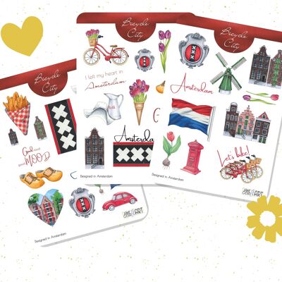Pegatinas para planificador de Ámsterdam