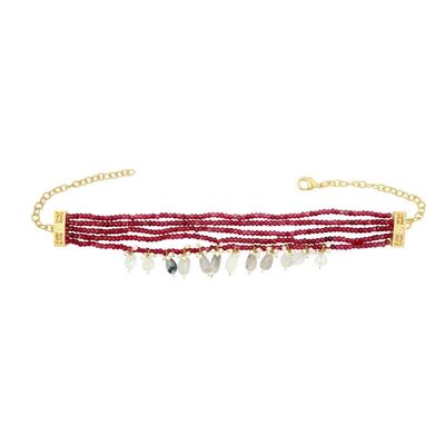 Ruby and Gray Choker Handler