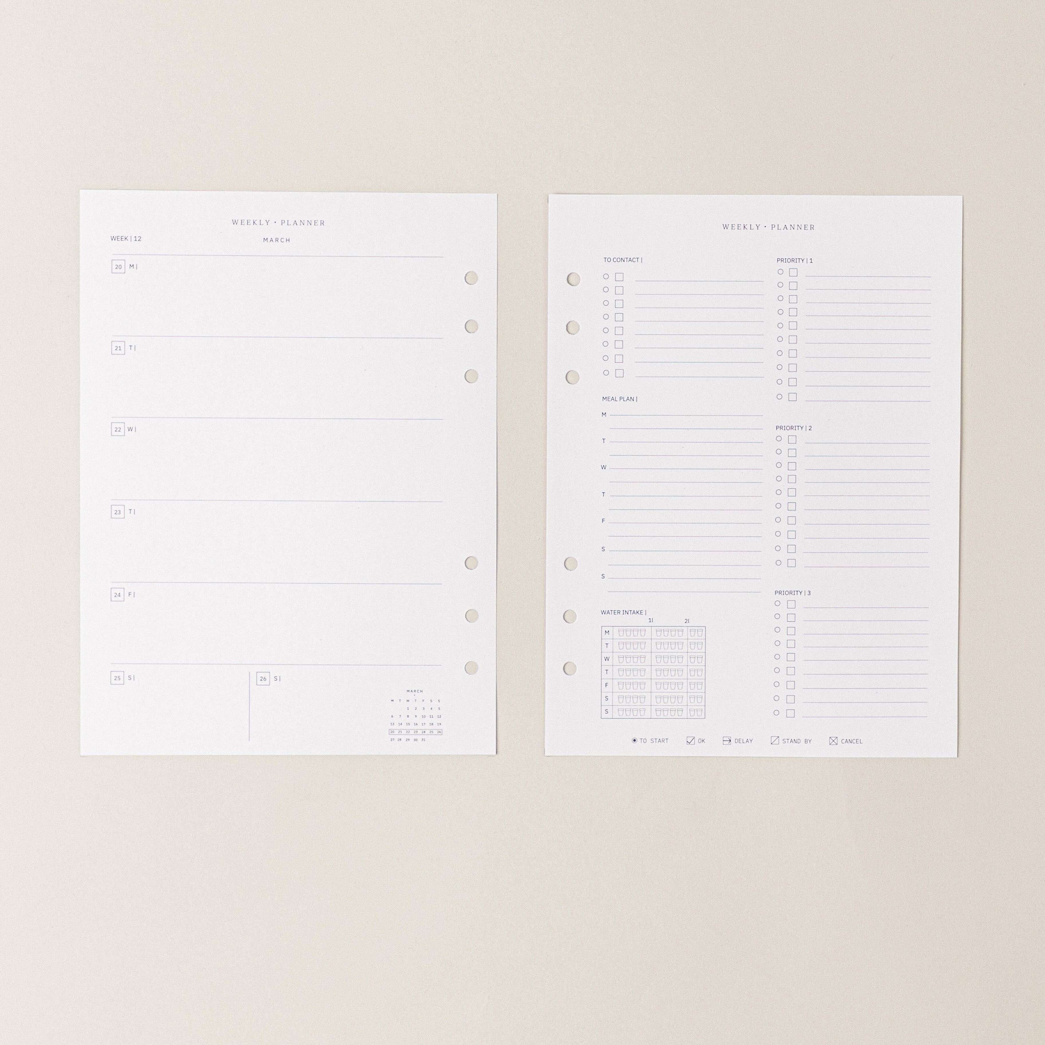 Planificador Semanal 2025-26 · Recambio agenda anillas