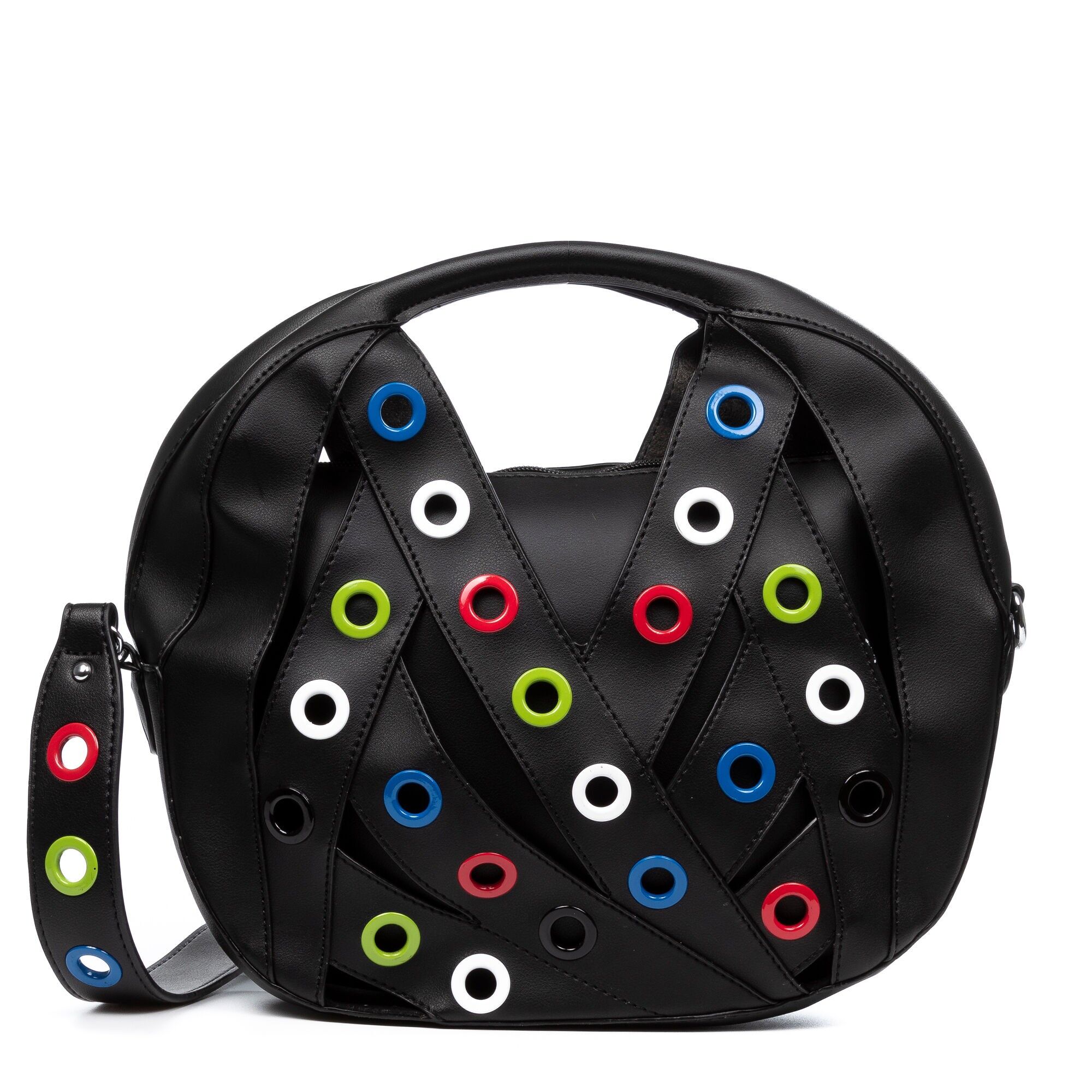 Sac à main pour femme Amalfitana.Tissu en cuir synthétique PU Couleur : noir