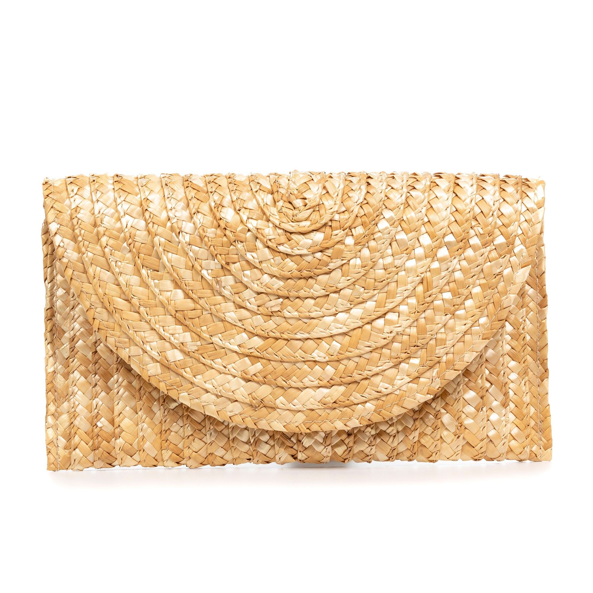 Pochette Zanè, realizzata in paglia intrecciata.Colore: Beige