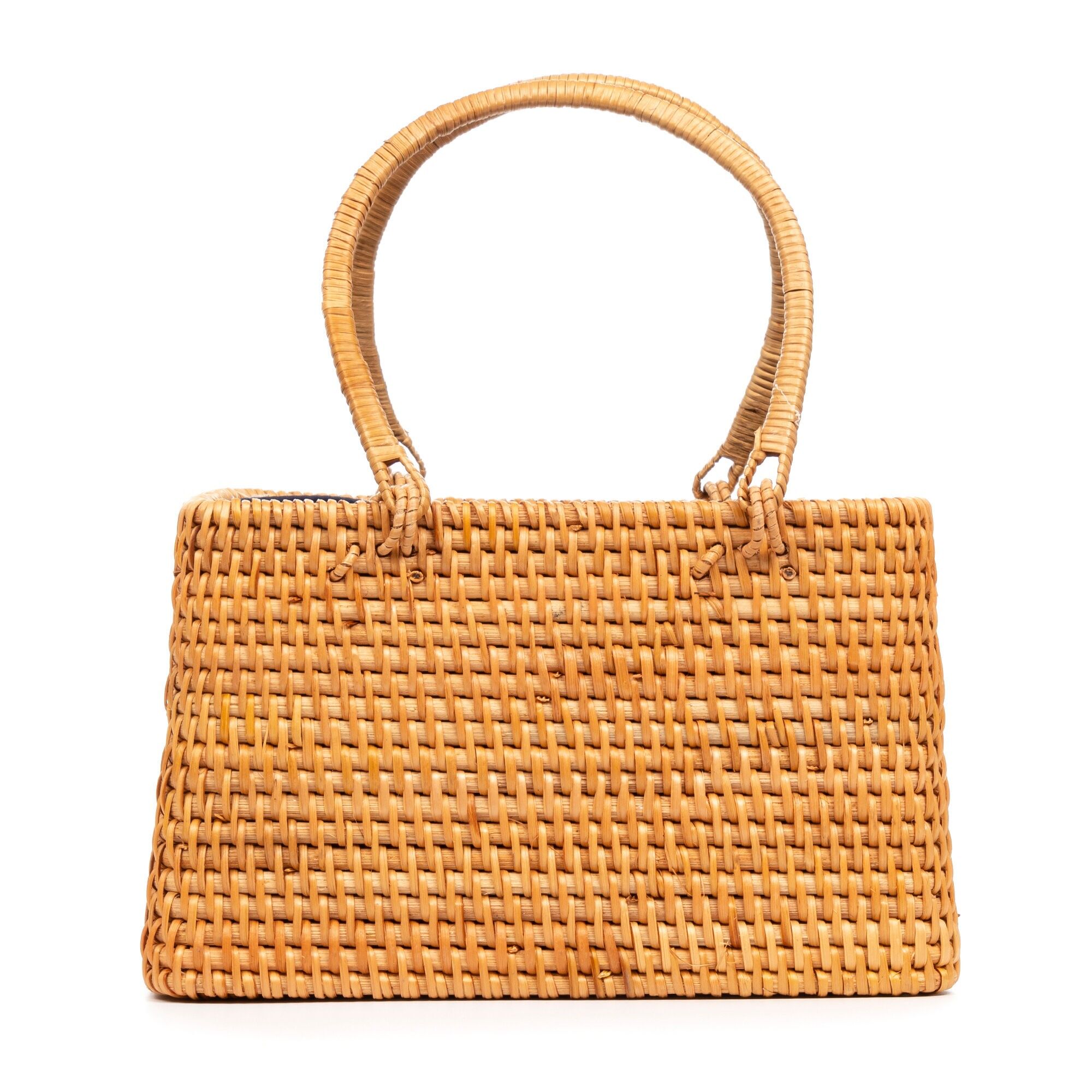 Borsa tote in rattan Volturara.Colore: Beige
