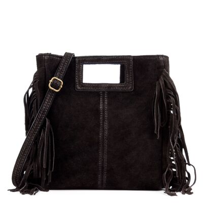 Aldeno women's shoulder bag, genuine Suede leather.