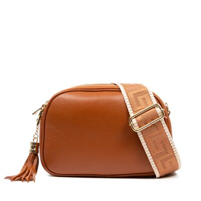 Aliminusa Women's shoulder bag with two straps. Genuine Dollaro leather.