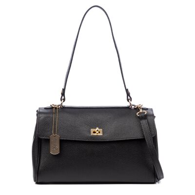 Azeglio women's shoulder bag. Genuine Dollaro leather.