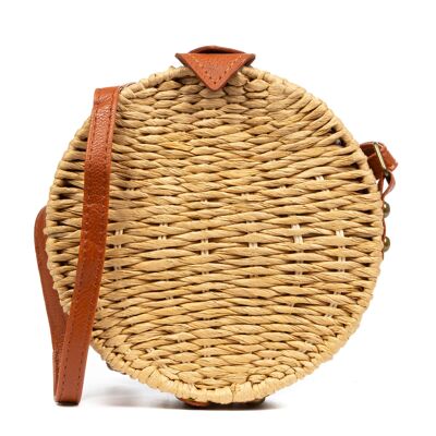 Cuneo Women's Shoulder Bag.PU Synthetic Leather Straw Fabric