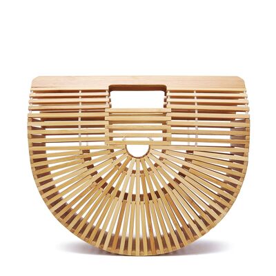 Zola handbag in bamboo wood.