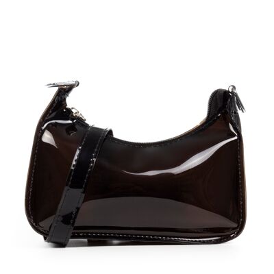 Zerfaliu bolso de hombro mini en PVC transparente.