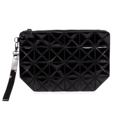 Zerbolò bolso clutch con diseño geométrico, de PVC.