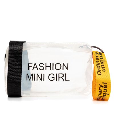 Zenevredo bolso de hombro mini, de PVC transparente.