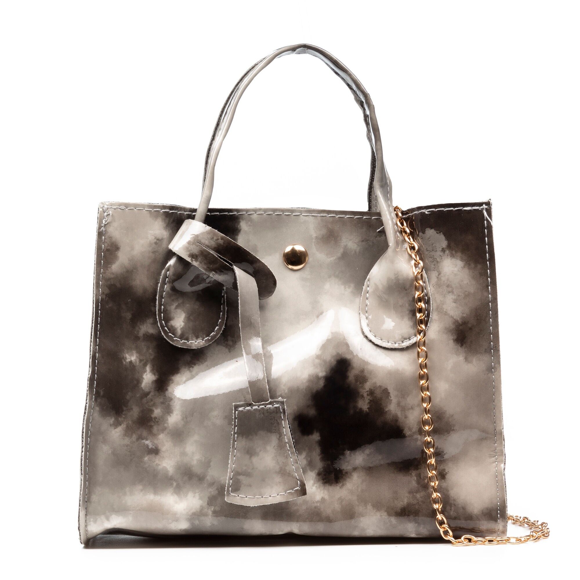 Mini tote bag Zandobbio, realizzata in PVC.